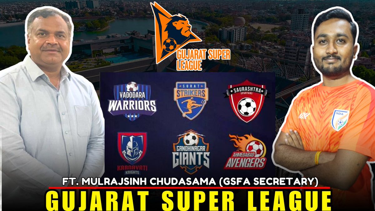 Check out this podcast for all the info & future of Gujarat Super League Link: youtu.be/2vP4CH6FhhM?si… @mulrajsinh @mpparimal @GujaratFootball #GujaratSuperLeague #IndianFootball