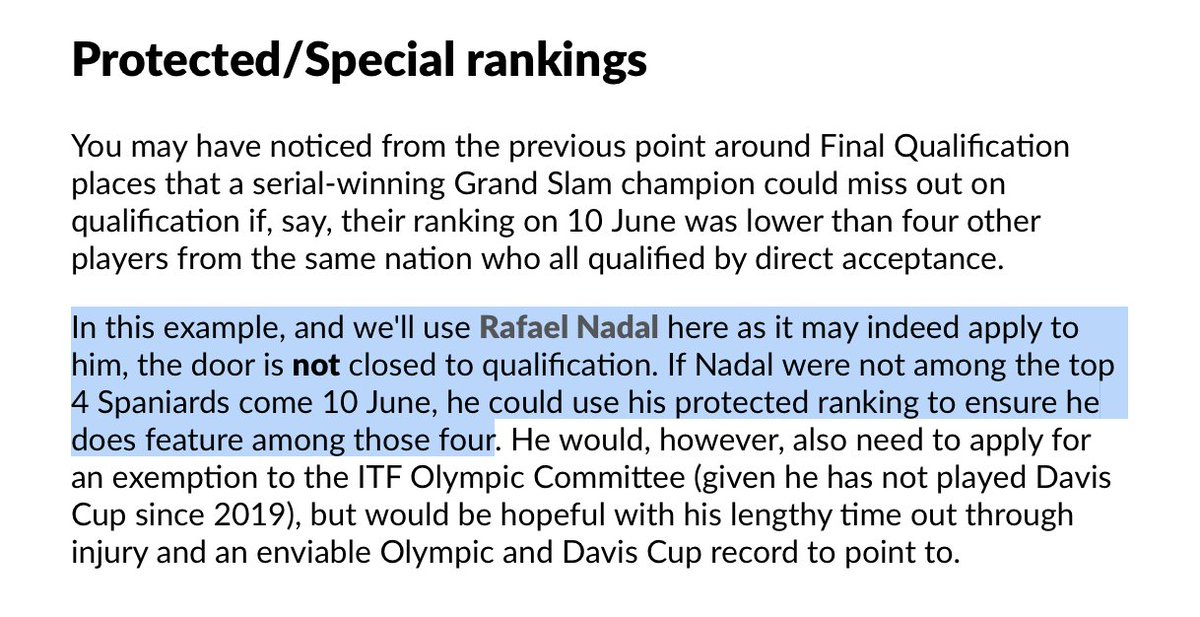 @enricomariariva No problem for Nadal as he has PR=9 (ITF does say so). And I don't believe there will be 4 Spanish players in Top 8. Thread x.com/Vestige_du_jou…