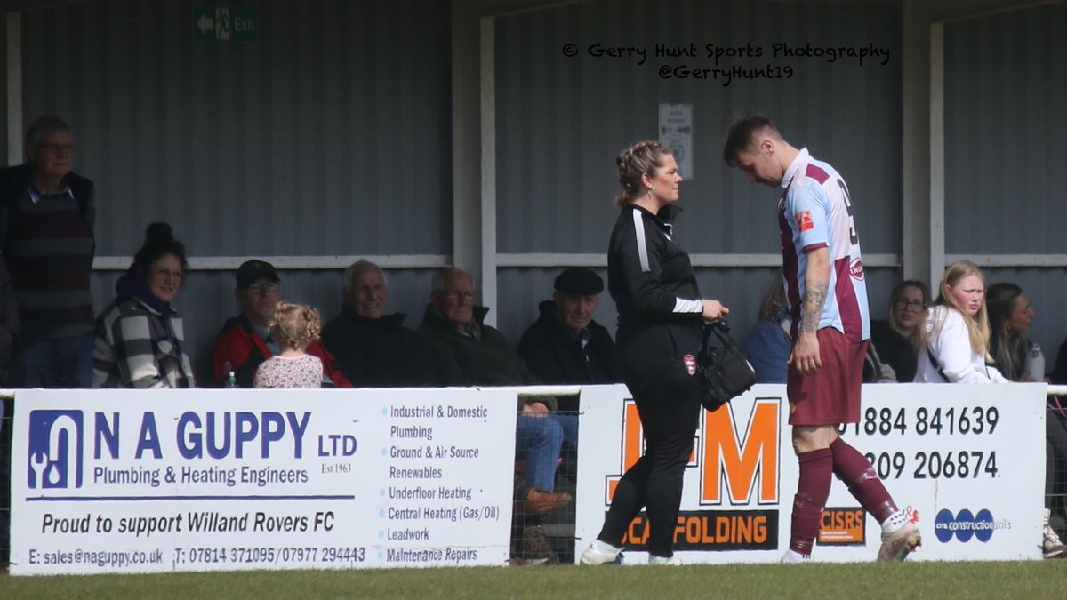 Shout out to the many @MalvernTown1946 fans who travelled to Devon yesterday to watch their team play @WillandRovers in a dead rubber final @SouthernLeague1 game of the season. They witnessed @Jack_Watts_94 score the opener with his nose!! After treatment he was able to resume.