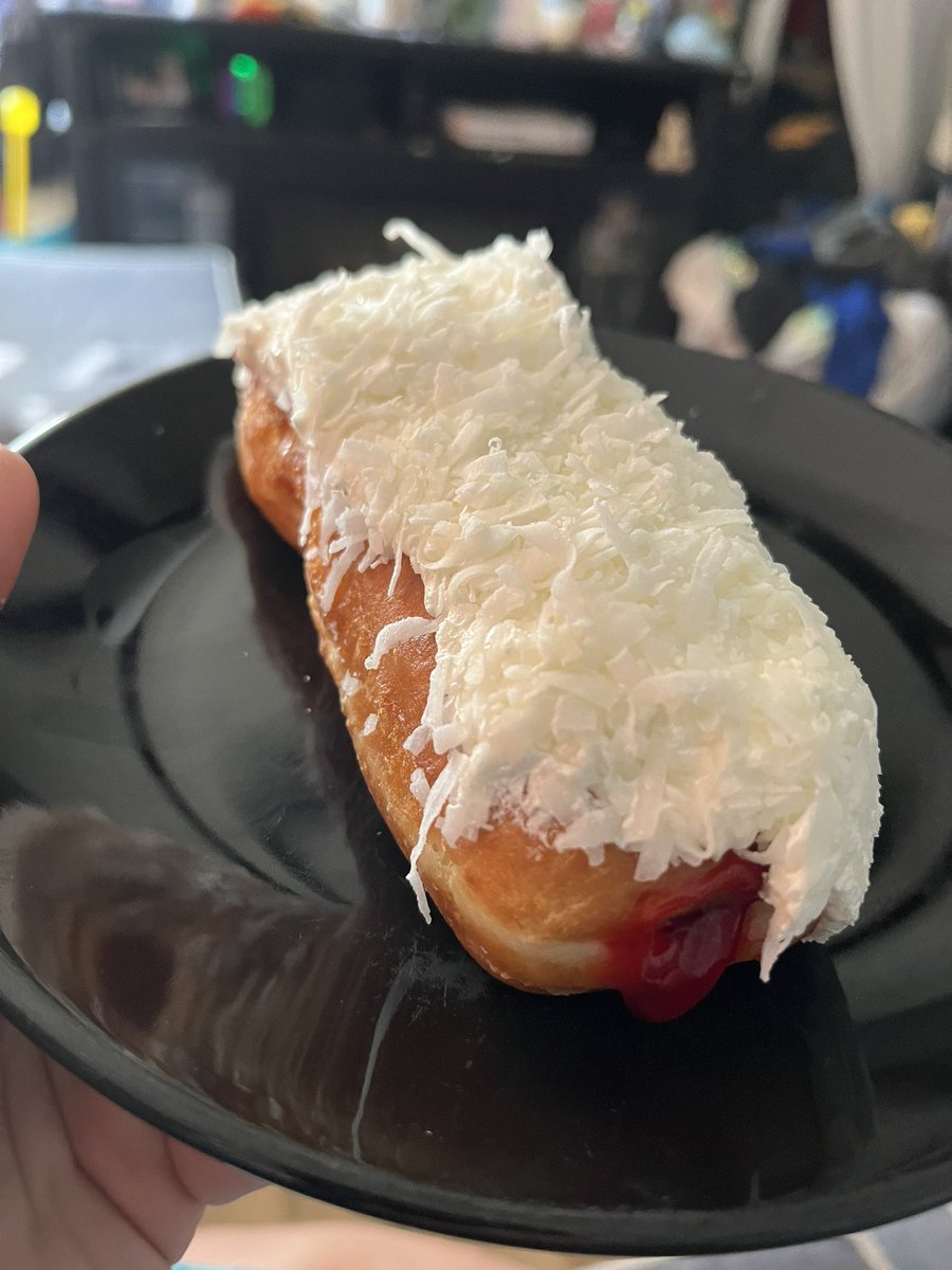 Stopped by the donut shop a few blocks from us, and she had the coconut crullers again. 

I had to get one. 

If you are in the West Mifflin/Duquesne area, give Sweet Art Creations a try.