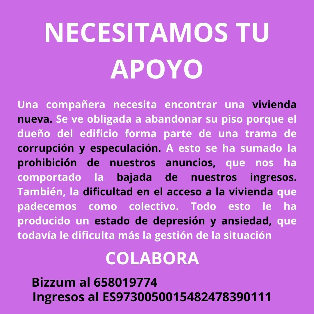 Nos escribe una compañera en una situación muy precaria, a la que están a punto de echar de su vivienda. Ella necesita esta empadronada, pero el propietario, envuelto en tramas de corrupción, ha iniciado el proceso de desempadronamiento, con intención de echarla, ya que pretende