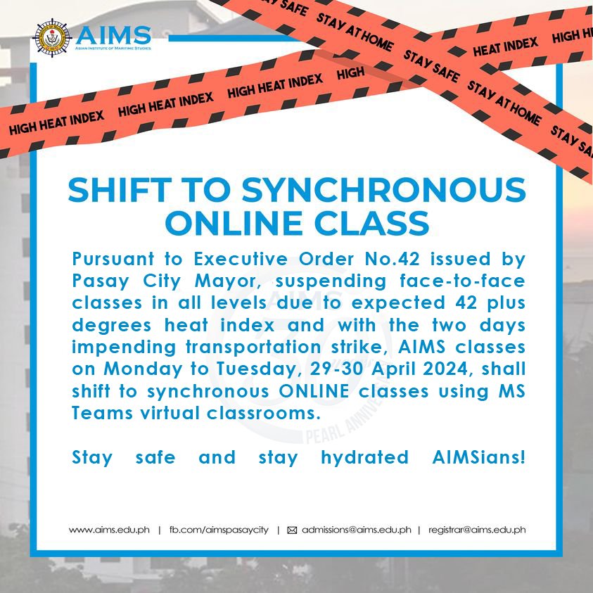 AIMSpasaycity's tweet photo. #beinformed
#AIMS #ExperienceAIMS #AIMSyan
#WeAreAIMS #AIMSpowered #TatakAIMS
Achievement • Integrity • Mastery • Service
For Inquiries please contact:
Landline - (02)8831 to 34-2467 loc. 10031
Mobile/Viber - 09479927745
STAY SAFE AND STAY HYDRATED AIMSian! https://t.co/XRUZ3Oc5bi