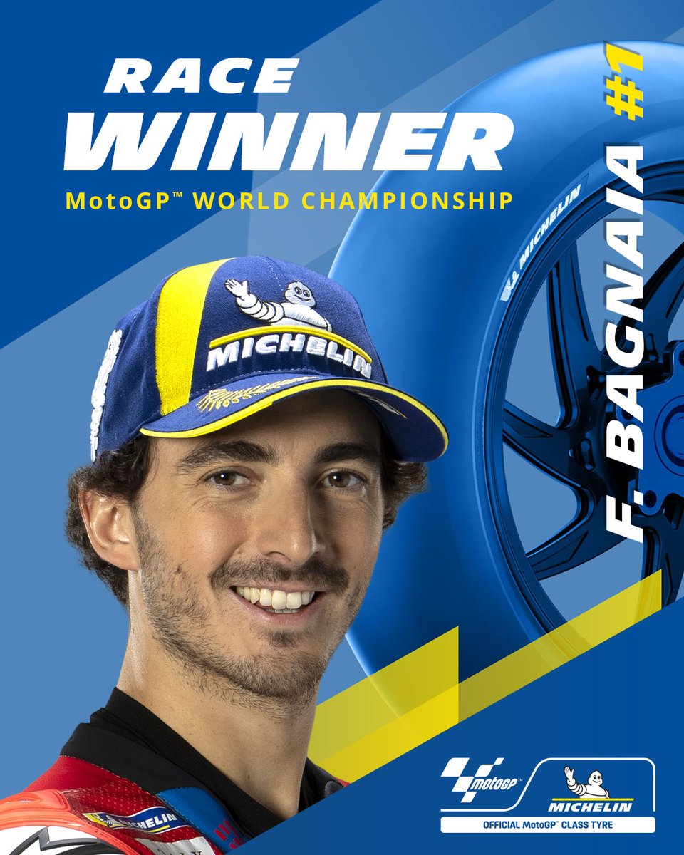 BREAKING NEWS: @PeccoBagnaia wins the #SpanishGP 👏👏👏 #MichelinMotoGP #OfficialGripSupplier