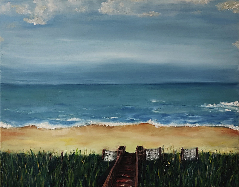 Sold 'Savannah Beach, Georgia', an oil painting on canvas, artist: Luna Smith. #landscape luartgallery.com/art/SavannahBe…