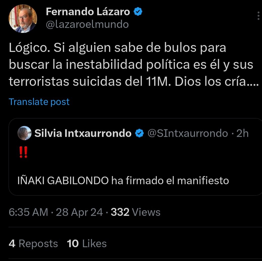 Periodista de El Mundo acusando a Iñaki Gabilondo de bulos sobre el 11M. Te tienes que reír.