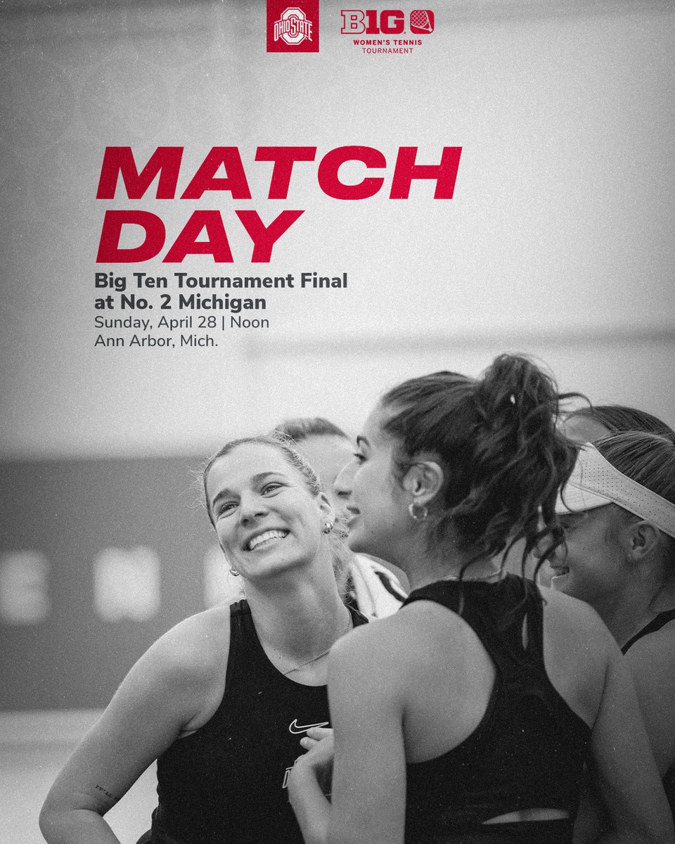 𝗠𝗔𝗧𝗖𝗛 𝗗𝗔𝗬❗ ℹ️ B1G Tournament final 🆚 No. 2 Michigan 📍 Ann Arbor, Mich. ⌚️ Noon 💻 Watch on B1G+: bit.ly/3WjBcGZ 📊 Live Scoring: bit.ly/3Jxz9aV #GoBucks