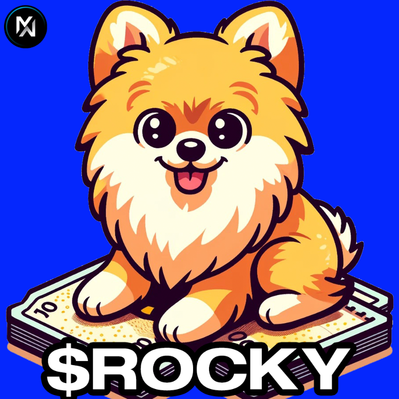 skel's tweet photo. More than just a meme coin.  UP 600x on the first day. Own @rockycoinbase. 📈