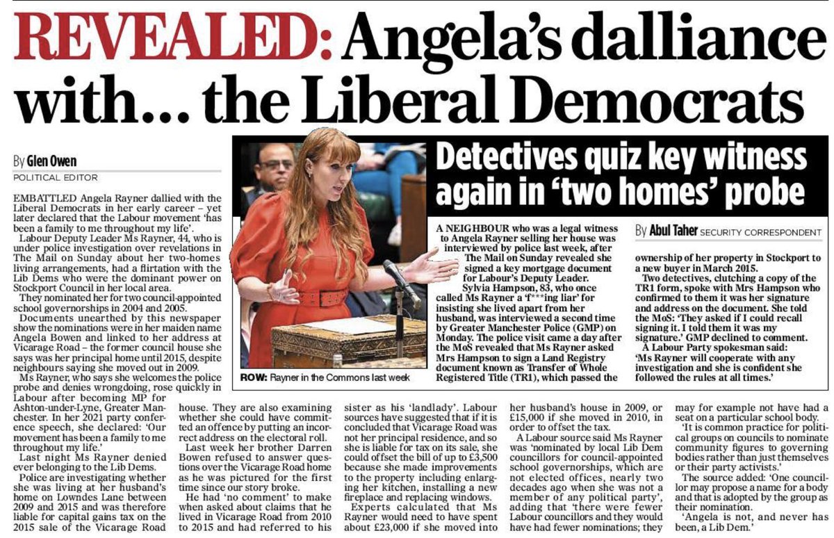 'Angela is not, and never has been, a Lib Dem'