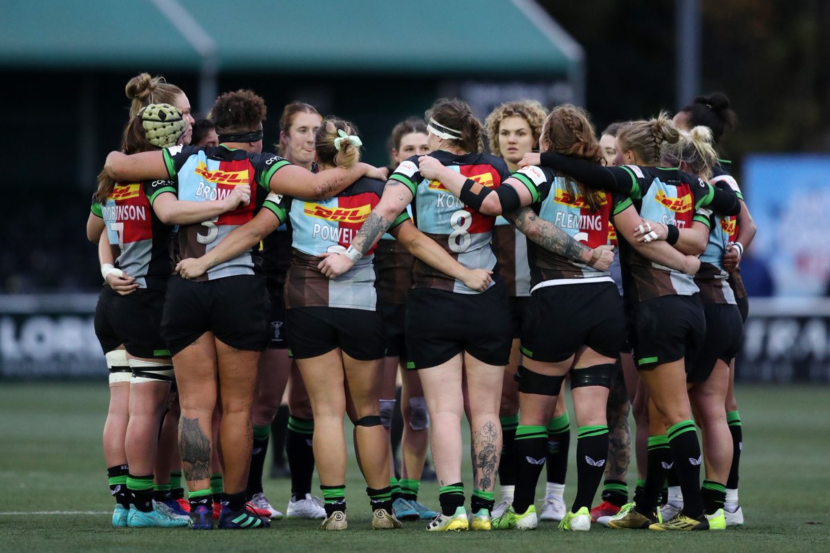 . @HarlequinsWomen 🆚 @TrailfindersW The clash for 7th place 🥊 Kick off in ten minutes ⏰ #PWR | @allianzuknews