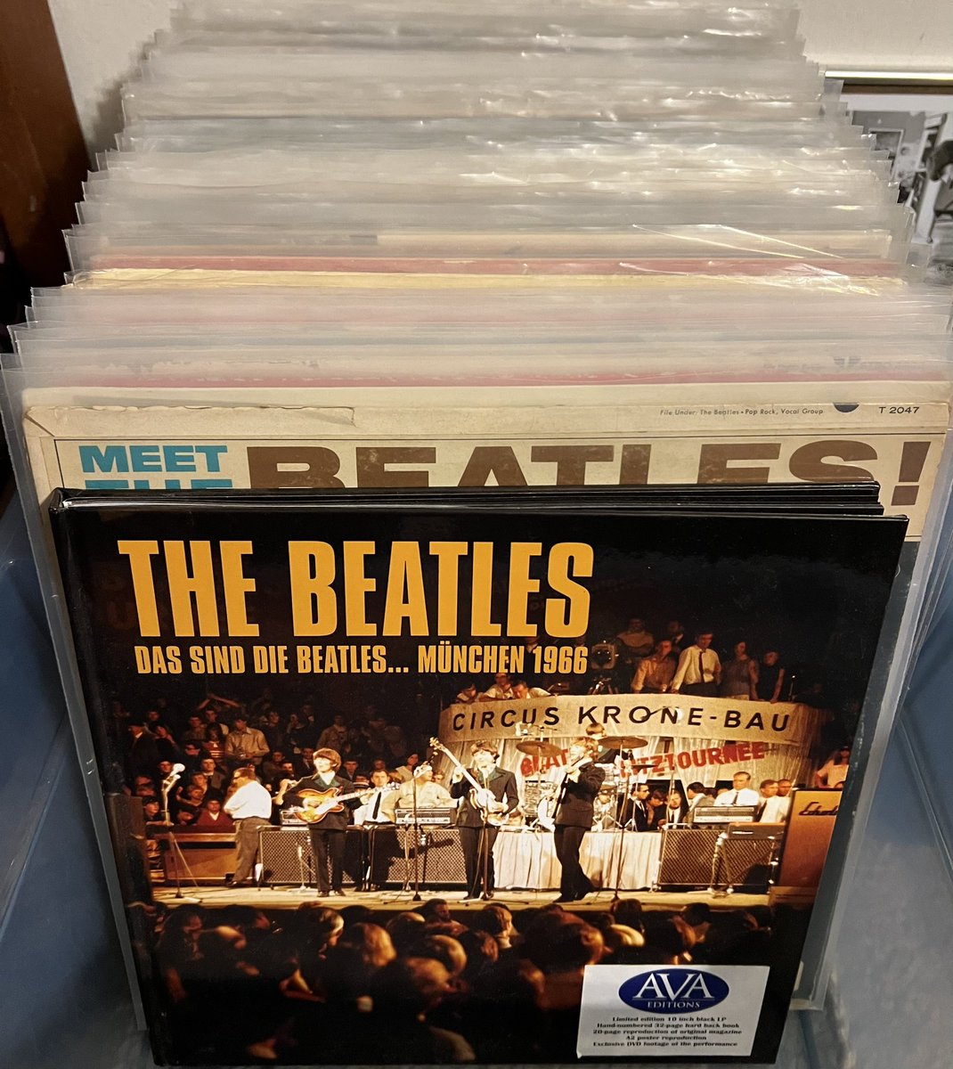 #BreakfastWithTheBeatles soon on @93XRT .
I moved my Beatles 12 inch vinyl into a bigger box! Now it’s easier to flip through and I can add to it. Had to do this after @recordstoreday 
#goodmorninggoodmorning #allyouneedislove #givepeaceachance