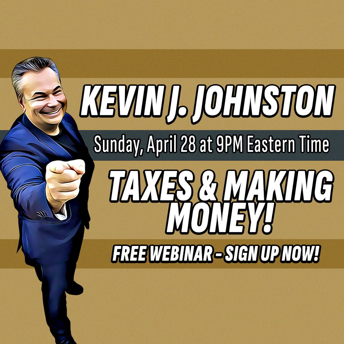 LEARN HOW TO BEAT TAXES. LEARN HOW TO MAKE MONEY OFF OF TAXES. The FREE Webinar with Kevin J. Johnston Learn what you need to know about commerce and taxes in Canada and the United States. Sunday, April 28 - 9PM Eastern Time streamyard.com/watch/yARKCQig…