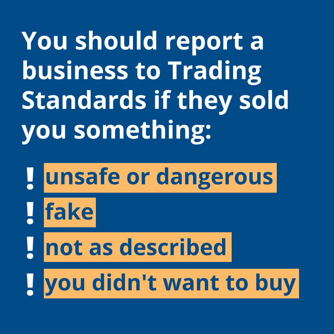 Did you know that to report something to trading standards you need to contact our consumer service? Find out more ⤵️ citizensadvice.org.uk/consumer/get-m…