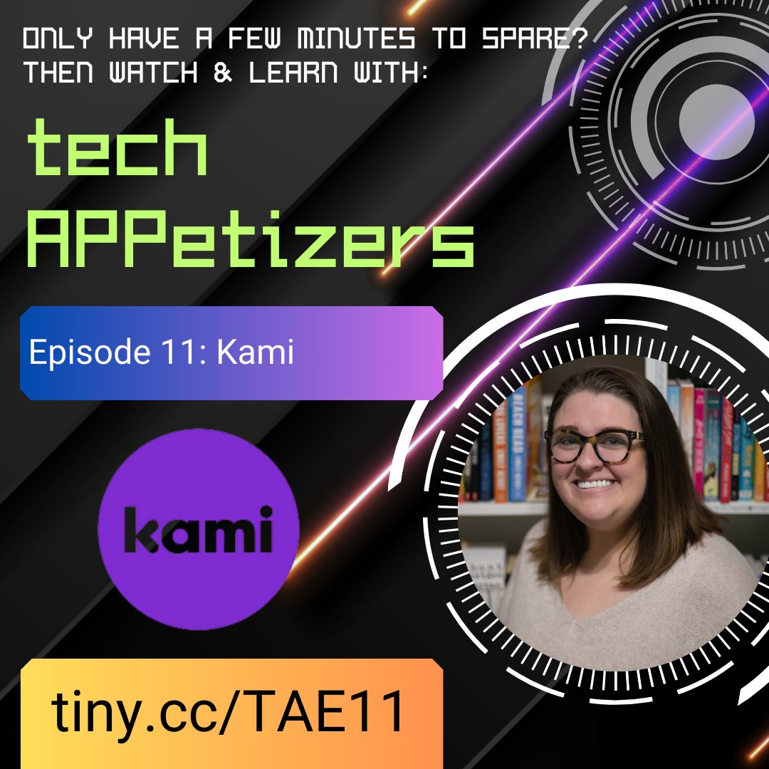 Only have a few min to spare? Tune in to #TechAPPetizers to learn about this week’s #edtech tool @KamiApp tiny.cc/TAE11 #librarytwitter #librarian #teachersoftwitter #teachertwitter #librarians