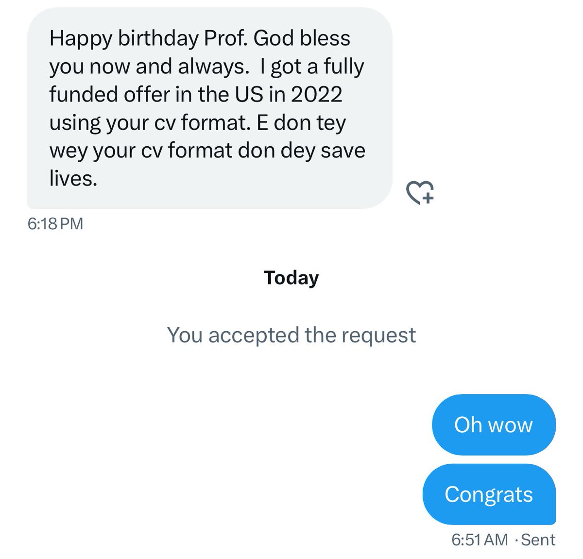 I attended to some DMs I received in January, and boom, I saw this😀