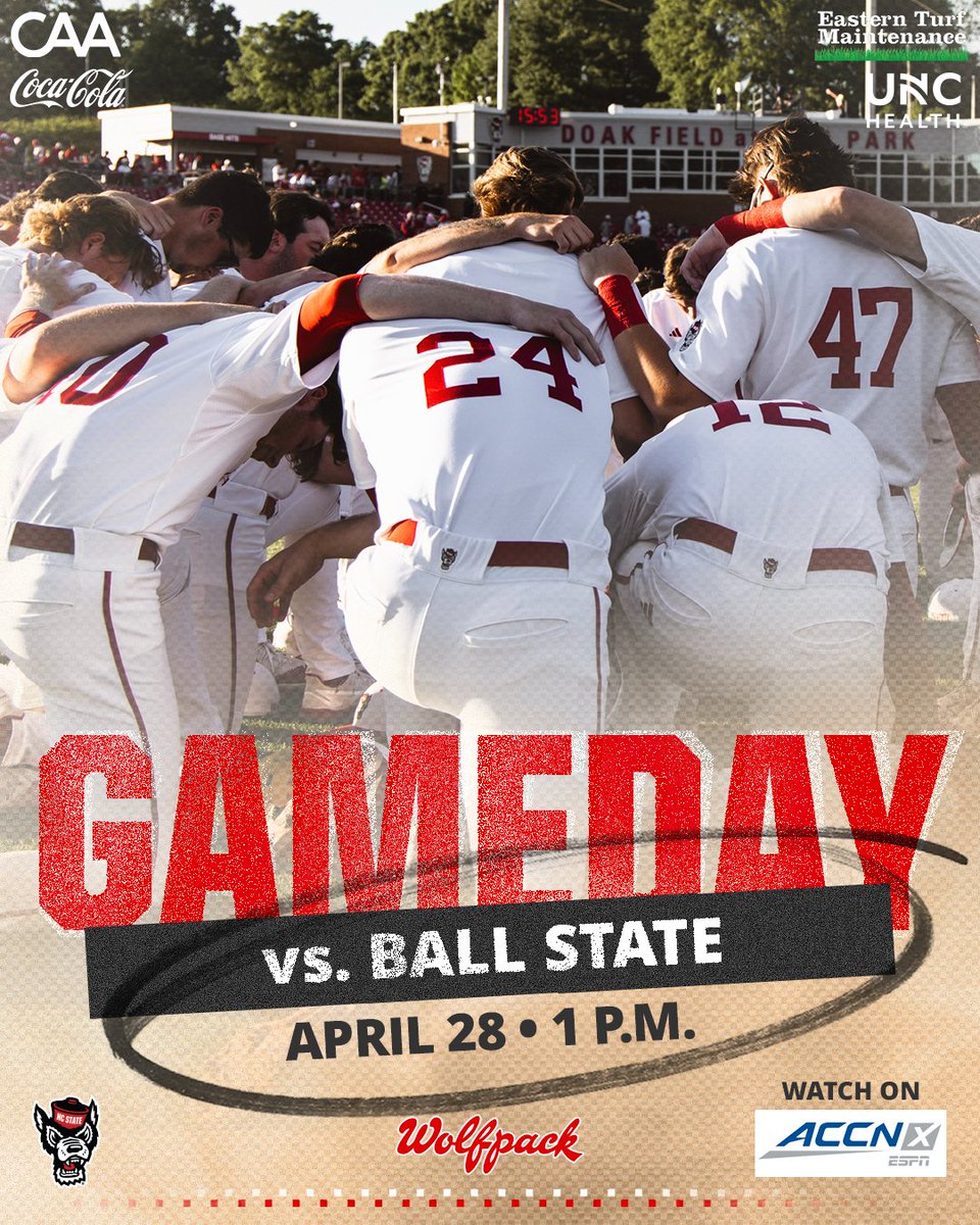 Bigger than baseball: Today is our inaugural Victory Over Cancer Game. Donate: v.org/turner ⏰ 1 p.m. 📍 #TheDoak 🆚 Ball State 📺 bit.ly/Pack9_Watch_41 📻 Tony Haynes on @WKNC881 🎧 bit.ly/VarsityNetwork… 📊 bit.ly/Pack9_LiveStats
