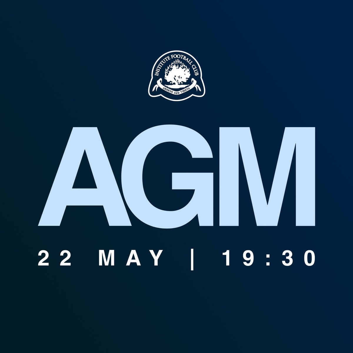 Our AGM will be held upstairs in Brigade CC on Wednesday 22nd May, 7.30pm. Everyone welcome. #stute