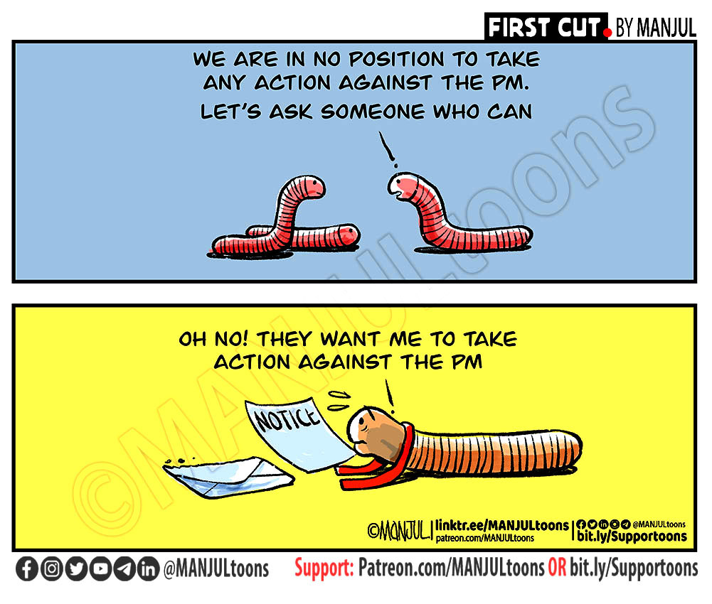 Speech by #Modi, notice to #Nadda. 2-day-old #Cartoon for my Patreon readers. Linktr.ee/MANJULtoons #Modi #HateSpeech #Election2024 #ElectionCommission