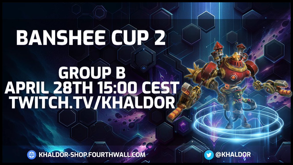 Thomas Kilian (@khaldor) on Twitter photo Final day of Group B as we find out who the final teams to join the top 4 in the <a href="/BlizzHeroes/">Heroes of the Storm</a> Banshee Cup will be! twitch.tv/khaldor is the place to watch these great games! Final day of Group B as we find out who the final teams to join the top 4 in the <a href="/BlizzHeroes/">Heroes of the Storm</a> Banshee Cup will be! twitch.tv/khaldor is the place to watch these great games!