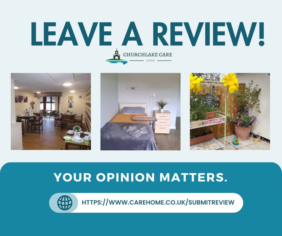 Your opinion matters.

We love to hear what you have to say! Please leave a review so we can keep up our high standard of care:
carehome.co.uk/review-submit/… 

#PrimroseHouseCareHome #YourOpinionMatters #CaringForLife #ChurchlakeCare