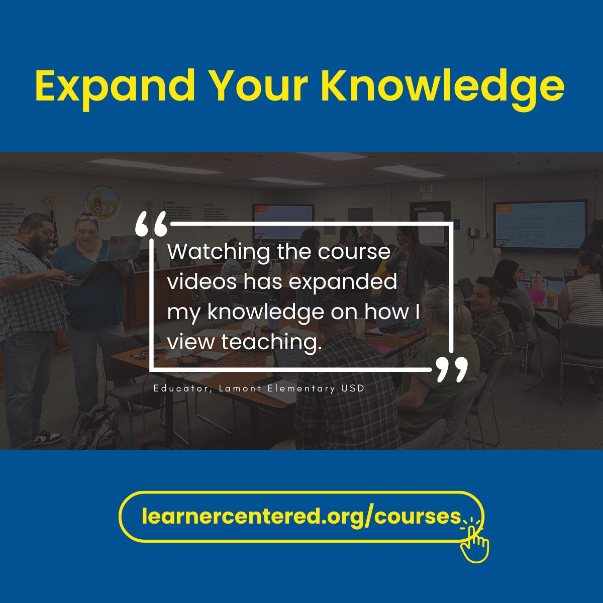 Over 175 educators @lamont_district are expanding their knowledge through our learner-centered courses. This async and personalized PD option ensures every educator is engaging in content that meets them where they're at. Learn more: hubs.ly/Q02vg7Jv0