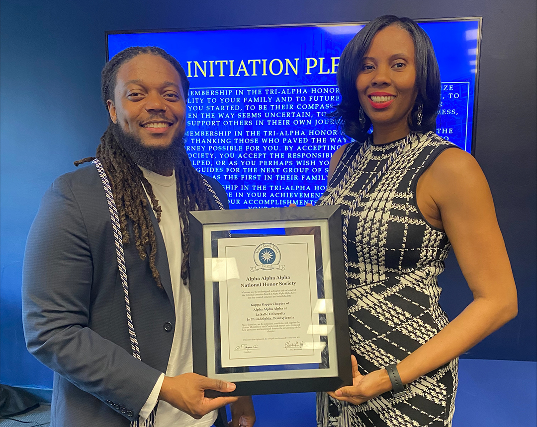 LaSalleUniv's tweet image. La Salle's chapter of #TriAlpha, the First-Generation Honor Society, held its inaugural induction ceremony for 67 La Salle faculty, @studentsatlasalle, and staff on 4/18. This honor society celebrates first-generation students who achieve academic greatness. #FirstGen