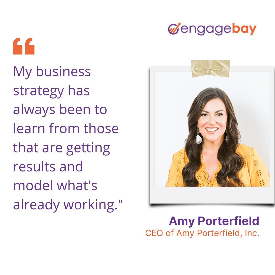 Learn from the success stories around you and model what's already working. As Amy Porterfield wisely advises, 'My business strategy has always been to learn from those that are getting results and model what's already working.' 🌟 #BusinessSuccess #SuccessMindset