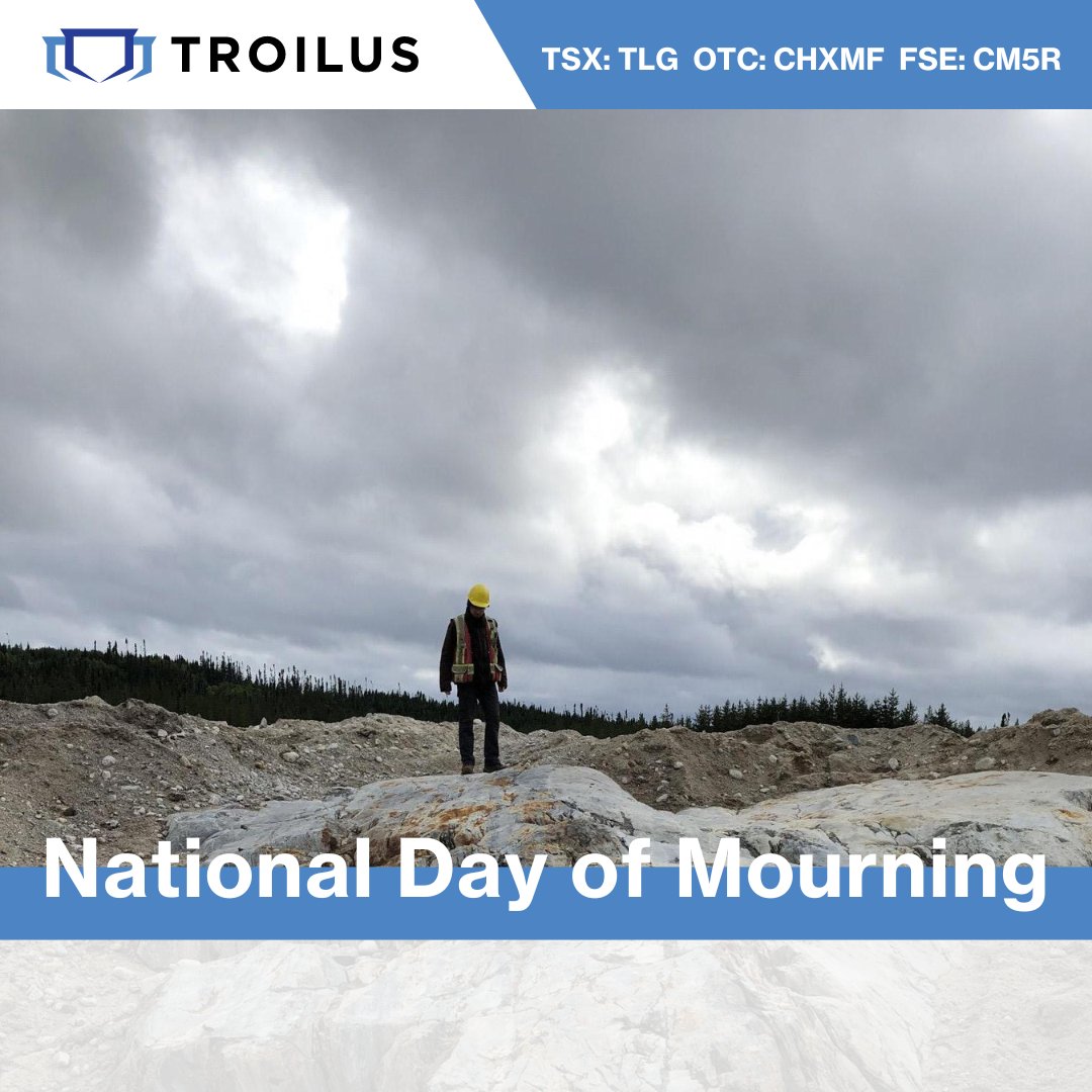 April 28 is Canada’s National Day of Mourning, a time to reflect and remember those who have suffered due to work-related incidents. At Troilus, we are dedicated to ensuring a #HealthAndSafety workplace, striving to be injury and fatality free: troilusgold.com/sustainability… $TLG $CHXMF