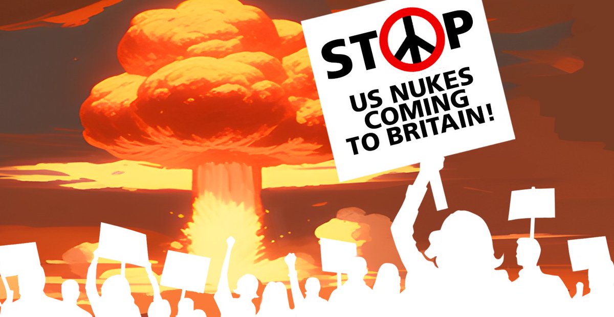 🚨 #NoUSnukes DAY OF ACTION: Don’t put Britain on the nuclear front line! 📅Saturday, 11 May US nuclear weapons are coming to Britain, making us all a target in a nuclear war. The UK government can stop this from happening! Get involved: cnduk.org/events/dont-pu…