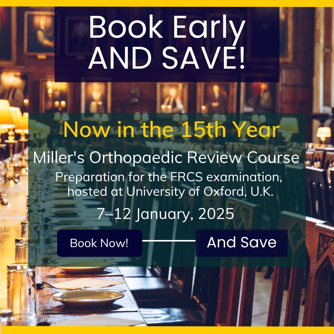 Is preparing for the FRCS examination on your radar? Save today before price increase. Network with colleagues and take in the famous sights and charms at University of Oxford, U.K. Sign up today. bit.ly/46VIyTk