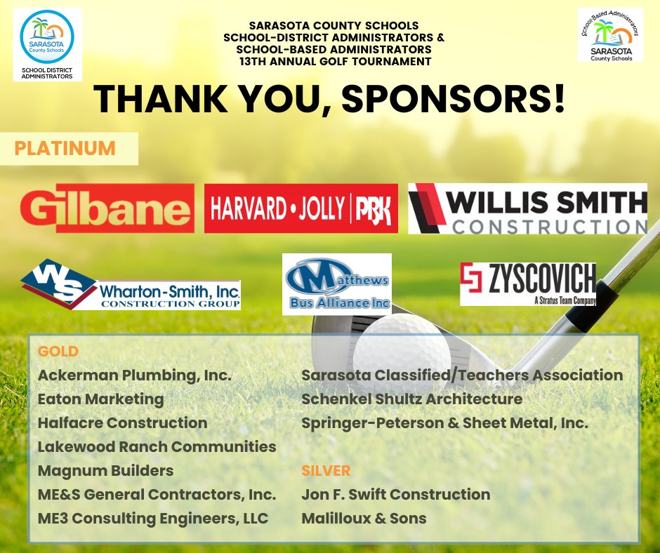 From players and volunteers to sponsors and the event committee, thank you to everyone who was part of the 13th annual SDA/SBA Golf tournament. We are excited to share that more than $30,000 was raised for student scholarships and employee recognition programs!