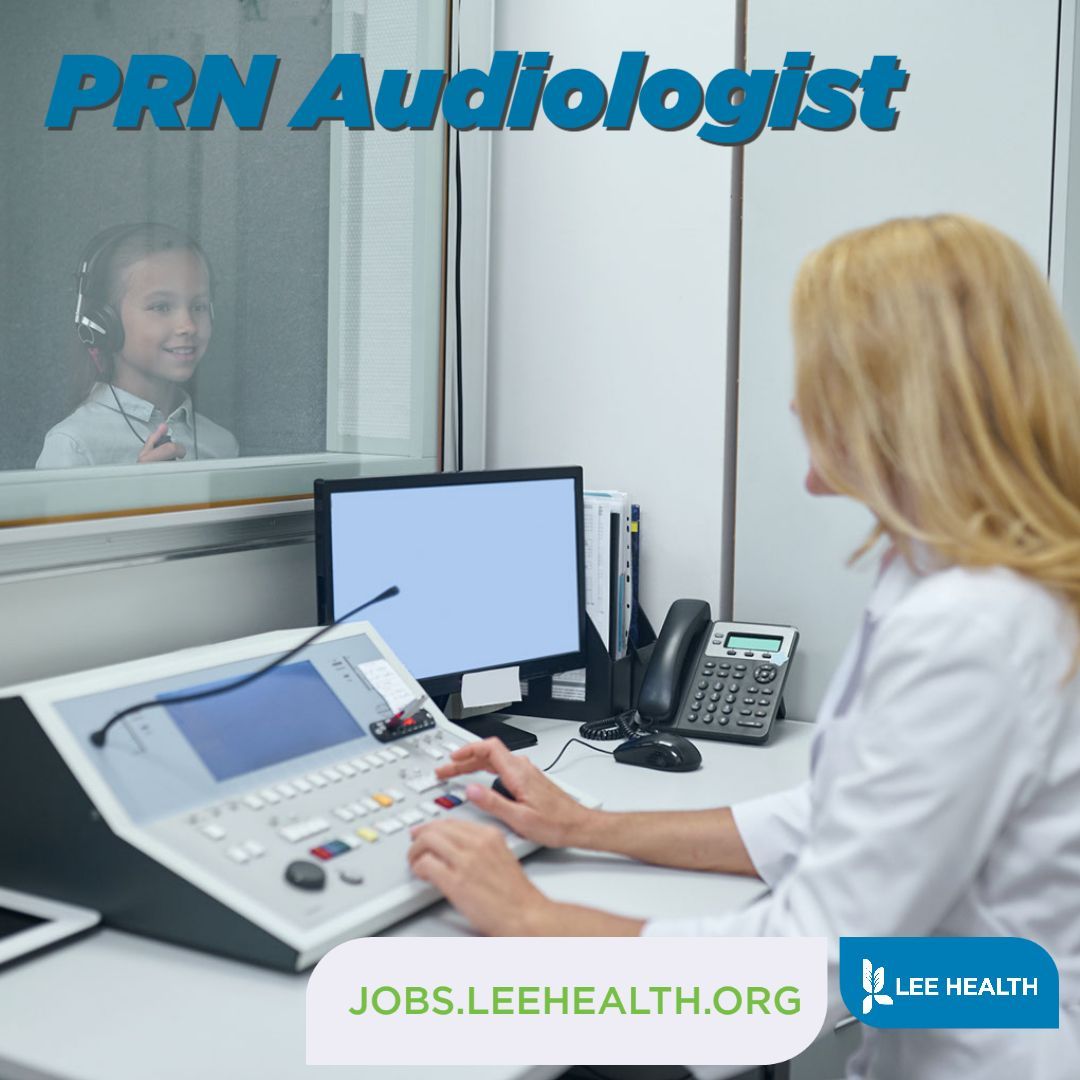 Are you a licensed Audiologist looking to pick up some extra hours? Lee Health has a great career opportunity for you! 

Apply Today: bit.ly/LeeHealth_Audi… 

#Audiology #LeeHealth #NowHiring #FortMyers #Florida