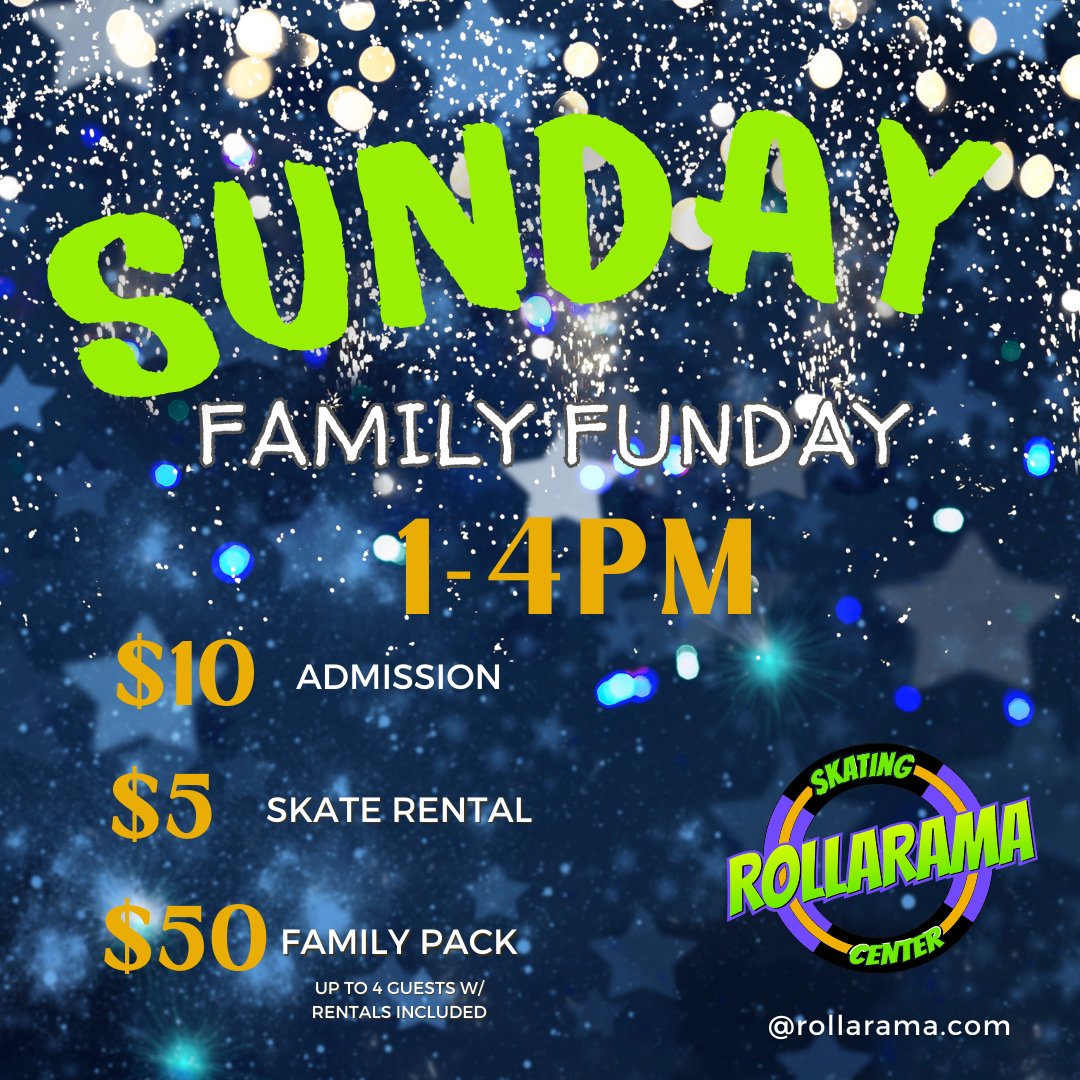 Skating, snacks, and family fun! 🎉👨‍👩‍👧‍👦 🛼 Rollarama is the spot to be on Sundays. #FamilyFun #RollerSkating #GoodTimes #SnackBar #QualityTime #WeekendVibes #SkateLife #MakingMemories 🌟