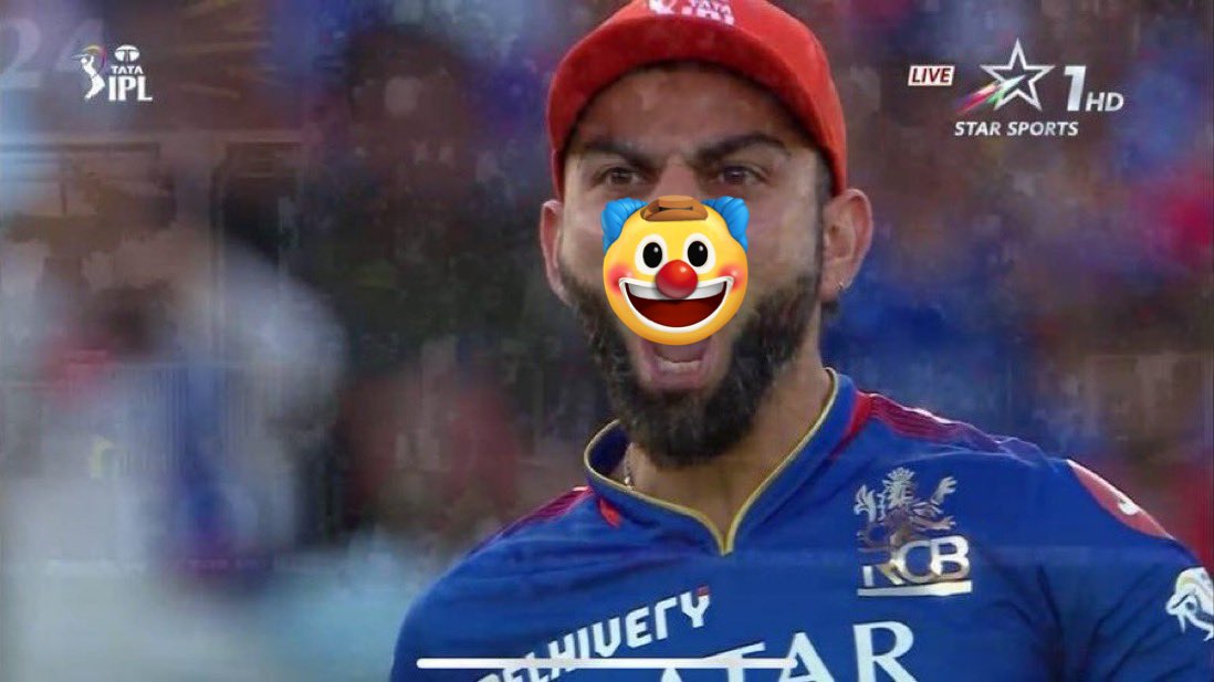 - 4 catch drops.
- 1 missed runout 
-  22 bad deliveries.
- out of 32 ball 26 ball face to part- timer🤡

And then Virat Kohli scored his
First 32 ball 50 on batting friendly pitch 🤡