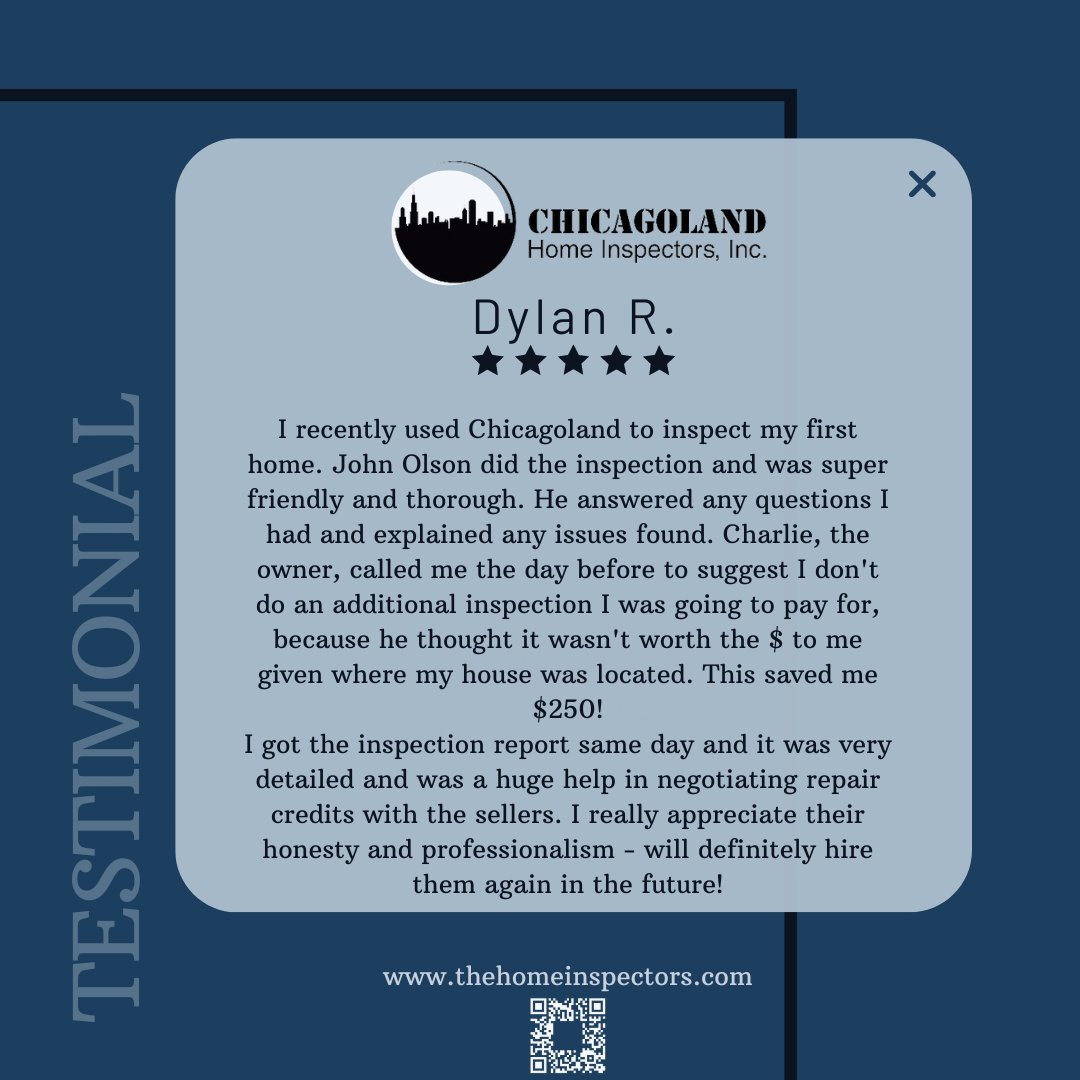 Thank you for noticing our commitment to excellence. Our inspector, your real estate agent, and I reiterate our commitment to homebuyer confidence. Service is always good, as seen by your satisfaction.

#homeinspection #YouAlwaysGetMore #fivestarreviews