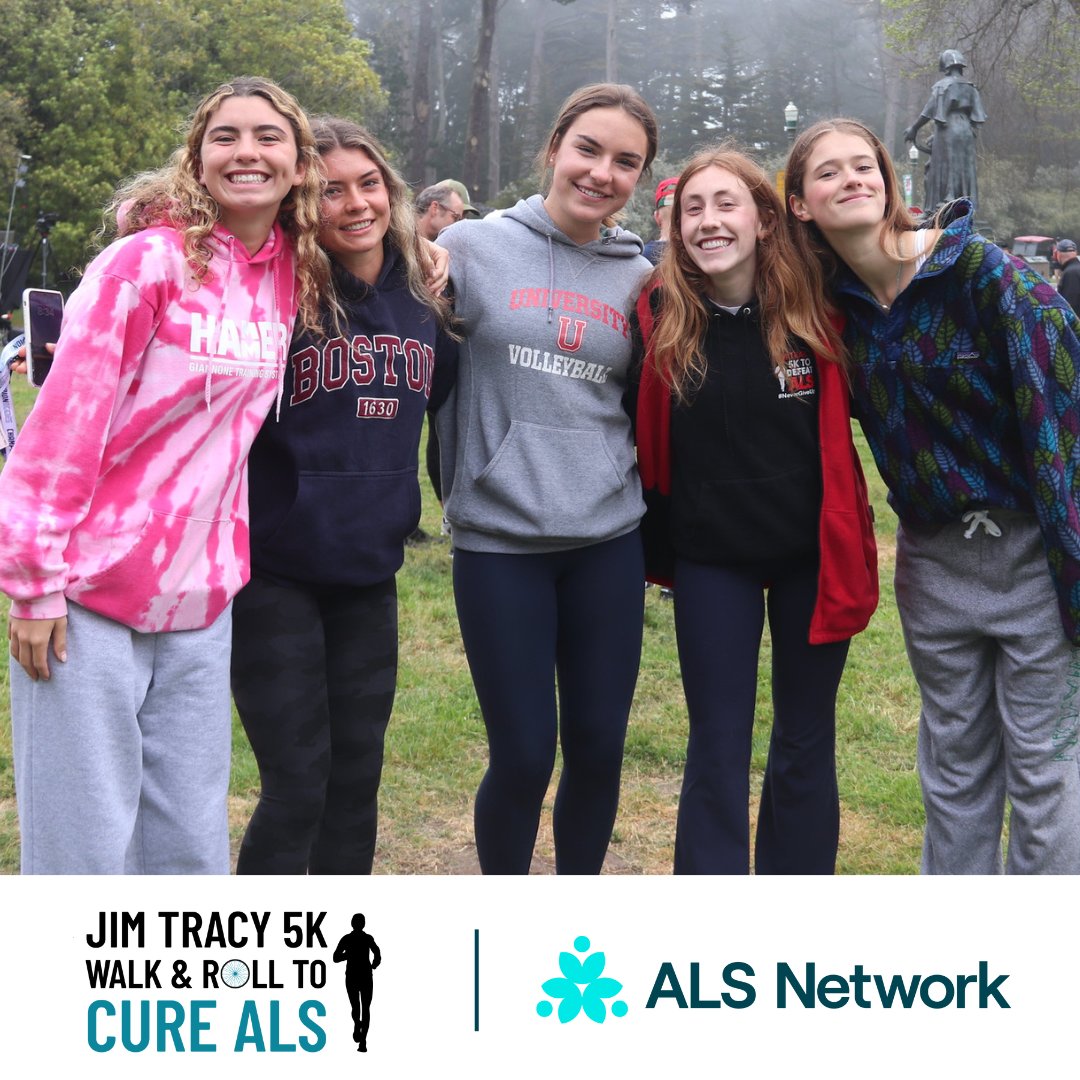 TODAY - Sunday, 4/28 is the 10th annual Jim Tracy 5K, Walk & Roll to Cure ALS! Join @youralsnetwork and @SFUHS in the beautiful #GoldenGatePark in the heart of San Francisco! Find out more and donate at JimTracy5K.org #JimTracy5K #NeverGiveUp