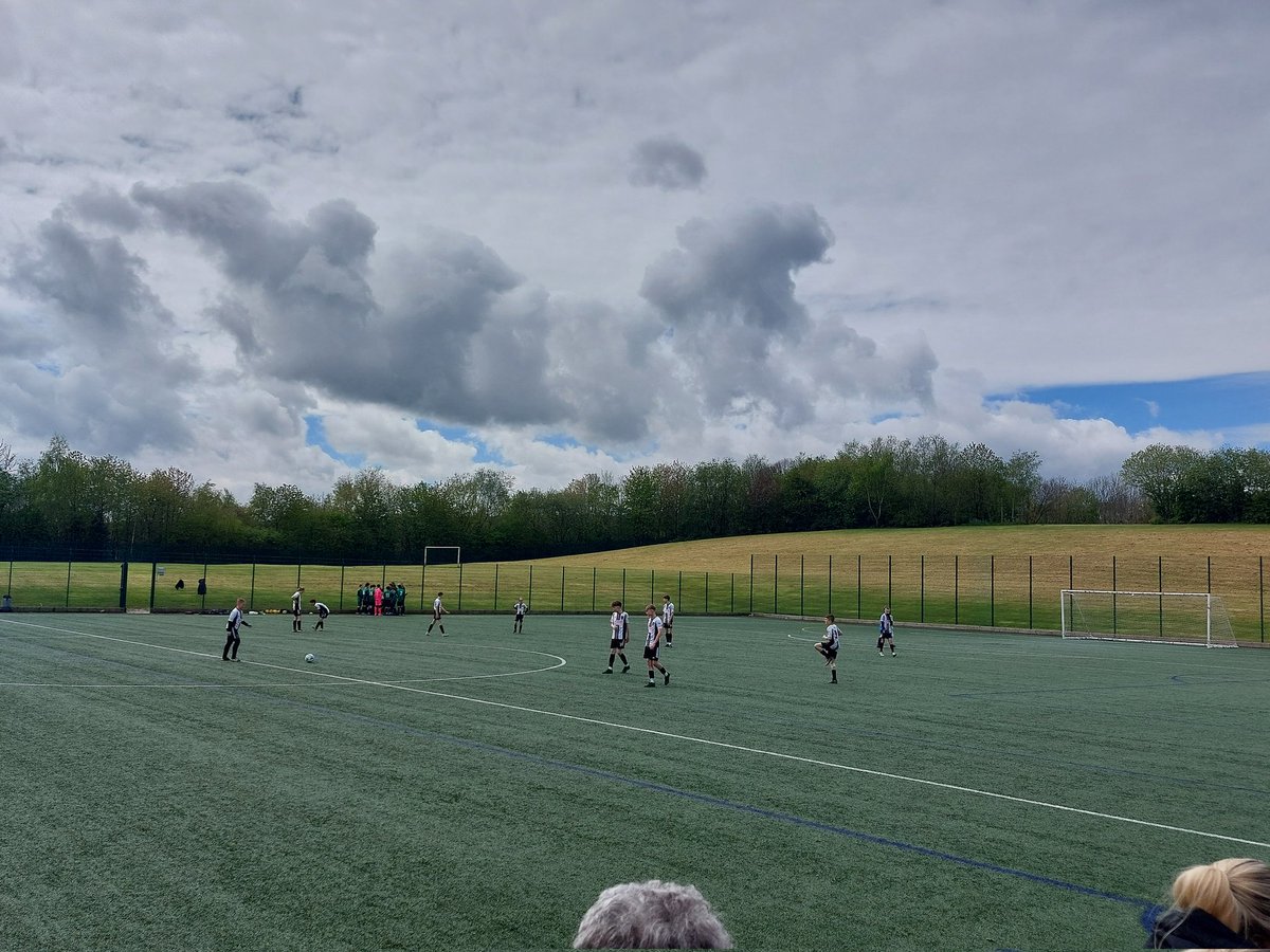 A brilliant first half for our under 13's Whites who are currently leading 3-0 at half time in their cup final. All ready to start the second half. #UpTheChurch #BringBackTheTrophy