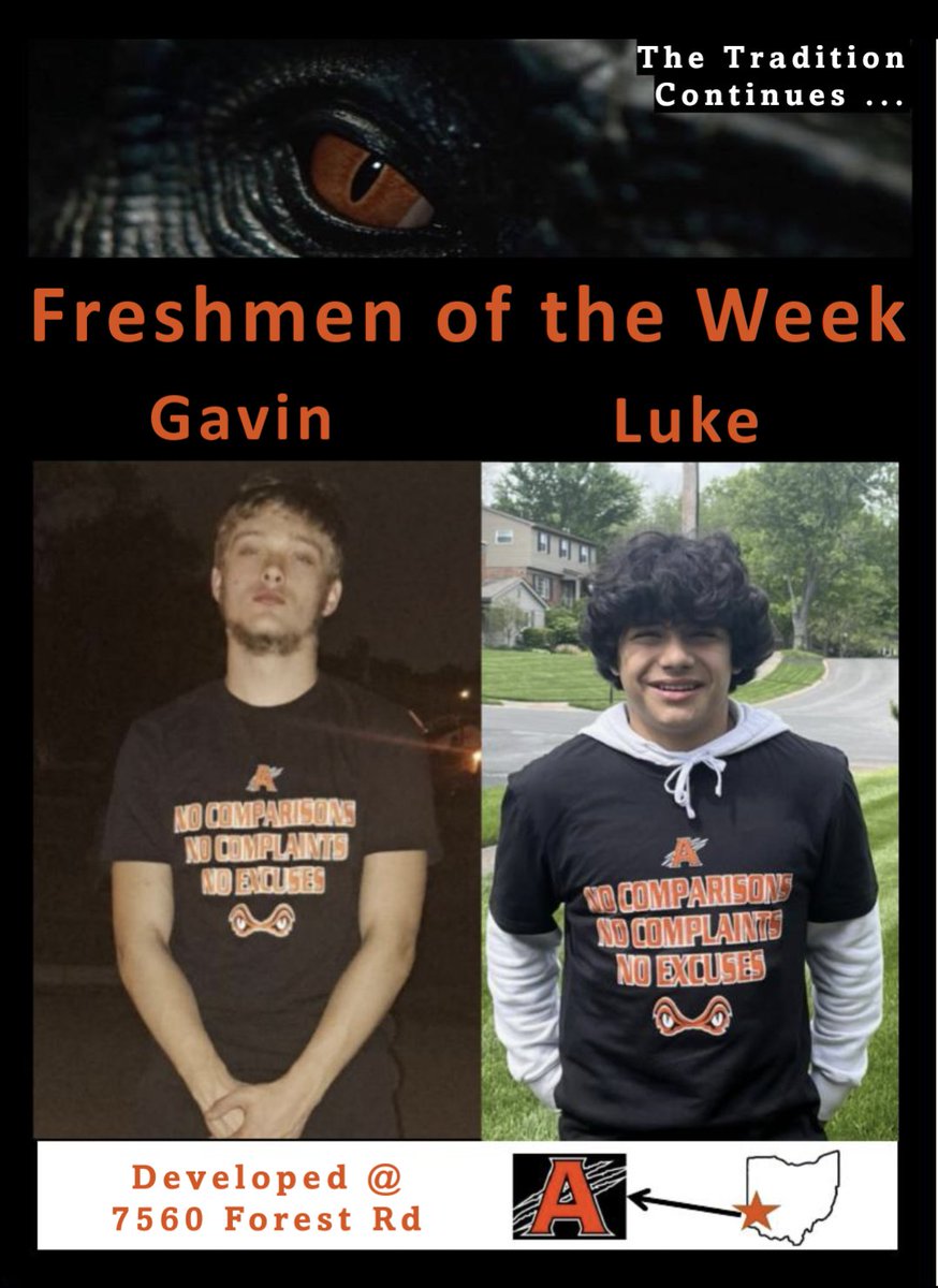 Gavin and Luke are leading through consistency, toughness, and max effort. Keep it up boys!! #workwins #chasinggreatness #noexcuses @CoachEvanDreyer @AHS_TDClub