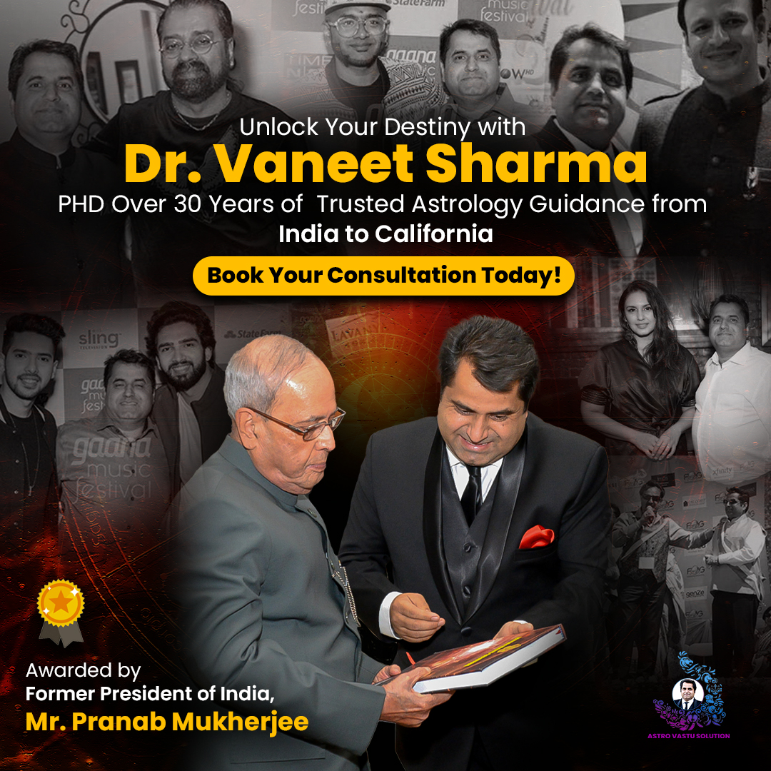 VaneetSharmaUS's tweet photo. Unlock your destiny with Dr. Vaneet Sharma,
PHD Over 30 years of trusted astrology guidance from India to California. Awarded by former President of India, Mr. Pranab Mukherjee 🏅 Discover your path to success, love, &amp; prosperity.
Discover your destiny today!
#Astrovastusolution https://t.co/67HnZfOGTI