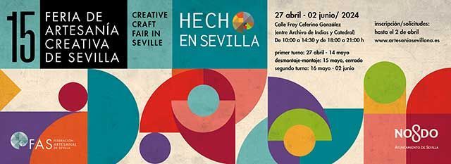 XV Feria de Artesanía Hecho en #Sevilla 2024 (hasta el 2 de junio) onsevilla.com/feria-artesani…