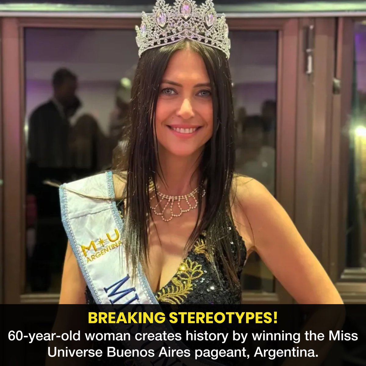 Alejandra Marisa Rodriguez, a 60-year-old woman, defied expectations and made history by winning the prestigious Miss Universe title for the Buenos Aires province in Argentina. 

#nonextquestion