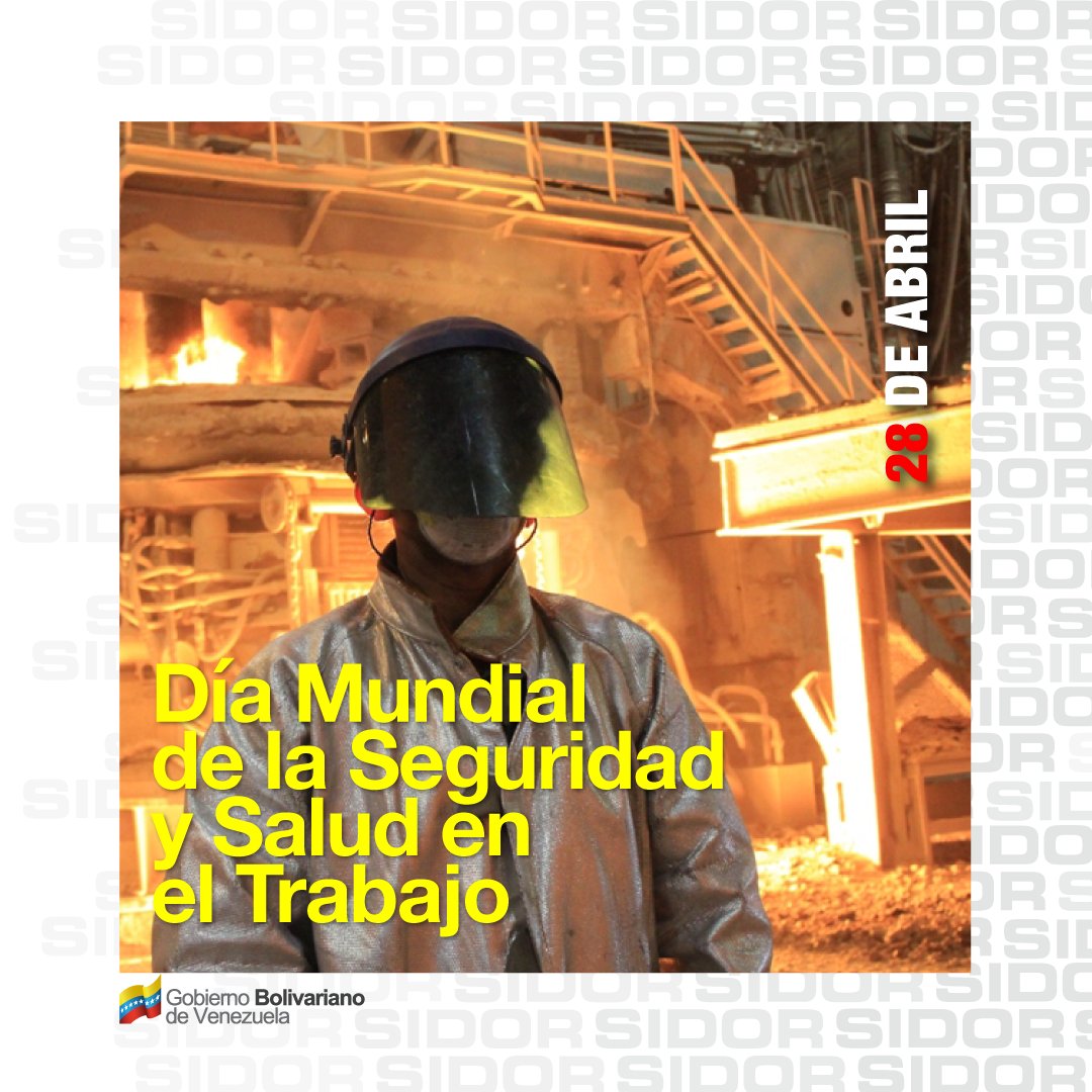 En #Sidor nos unimos a la celebración del Día Mundial de la Seguridad y Salud en el Trabajo, recordando la importancia de la ejecución y cumplimiento de las prácticas seguras a la hora de realizar labores en las diferentes áreas de la empresa. ¡En #Sidor la seguridad es primero!