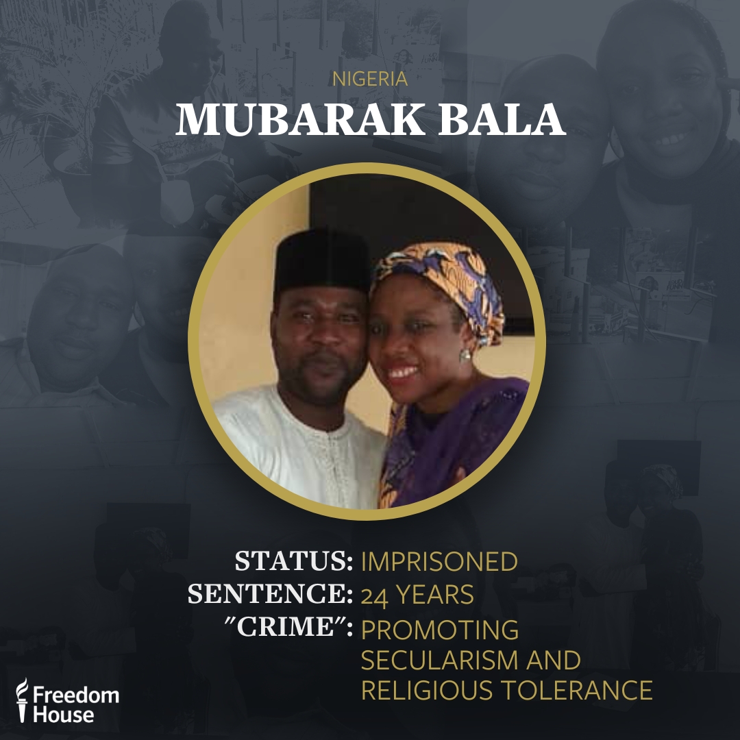 Mubarak Bala has been imprisoned in Nigeria, simply for advocating for freedom of religion and nonbelief, since 2020. We cannot forget him or his vision. On the fourth anniversary of his arrest, send him a letter of support by visiting: humanists.international/2022/05/take-a…
