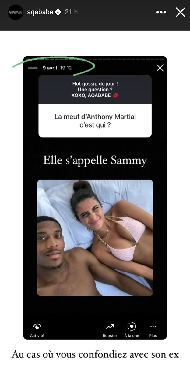 @melacrasse #melaniedacruz qui tente cette fois de nuire à la relation d @AnthonyMartial et sa nouvelle compagne Sammy aidé d'aqababe.

On sait très bien que c Mélanie qui mandate aqababe comme elle l'avait fait à l'époque pour nuire à  samanthapeyton.