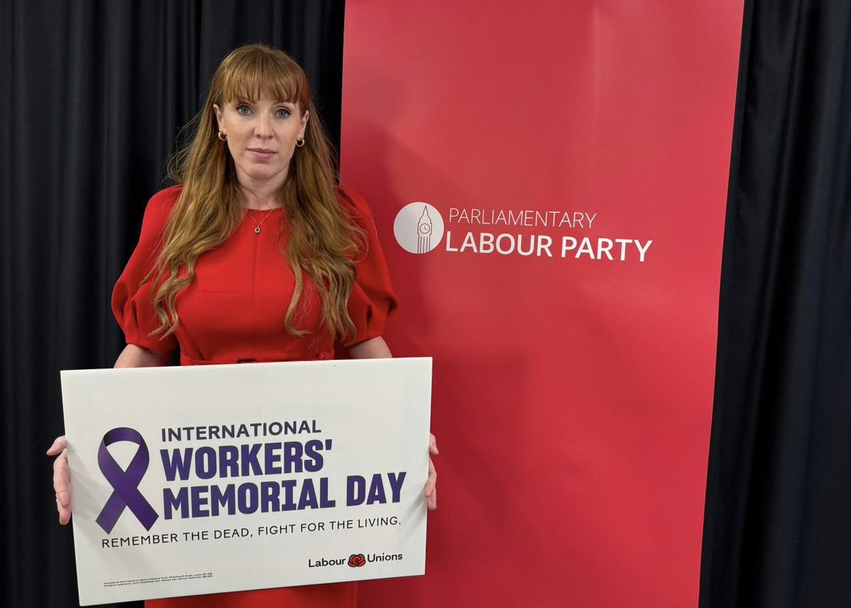On International Workers' Memorial Day - and every day - we must remember all those who tragically lost their lives at work. We owe it to them to build safer workplaces. Our New Deal for Working People means exactly that. #IWMD24