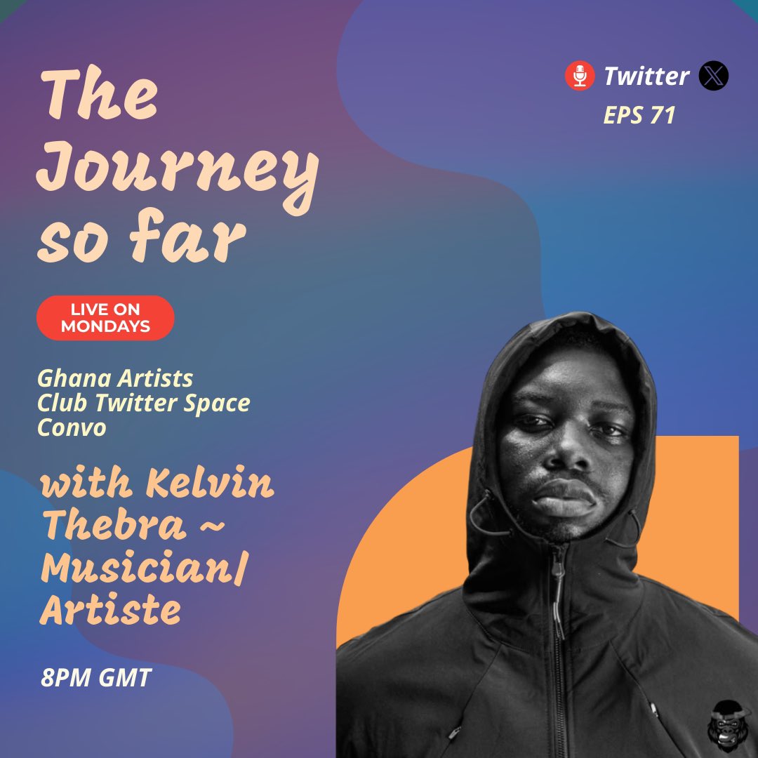 @MrThebra joins our Twitter space this Monday to talk about his music journey & his new song titled “Akoma” . time is 8PM GMT. do join us! #podcast #TwitterSpace #arttalk