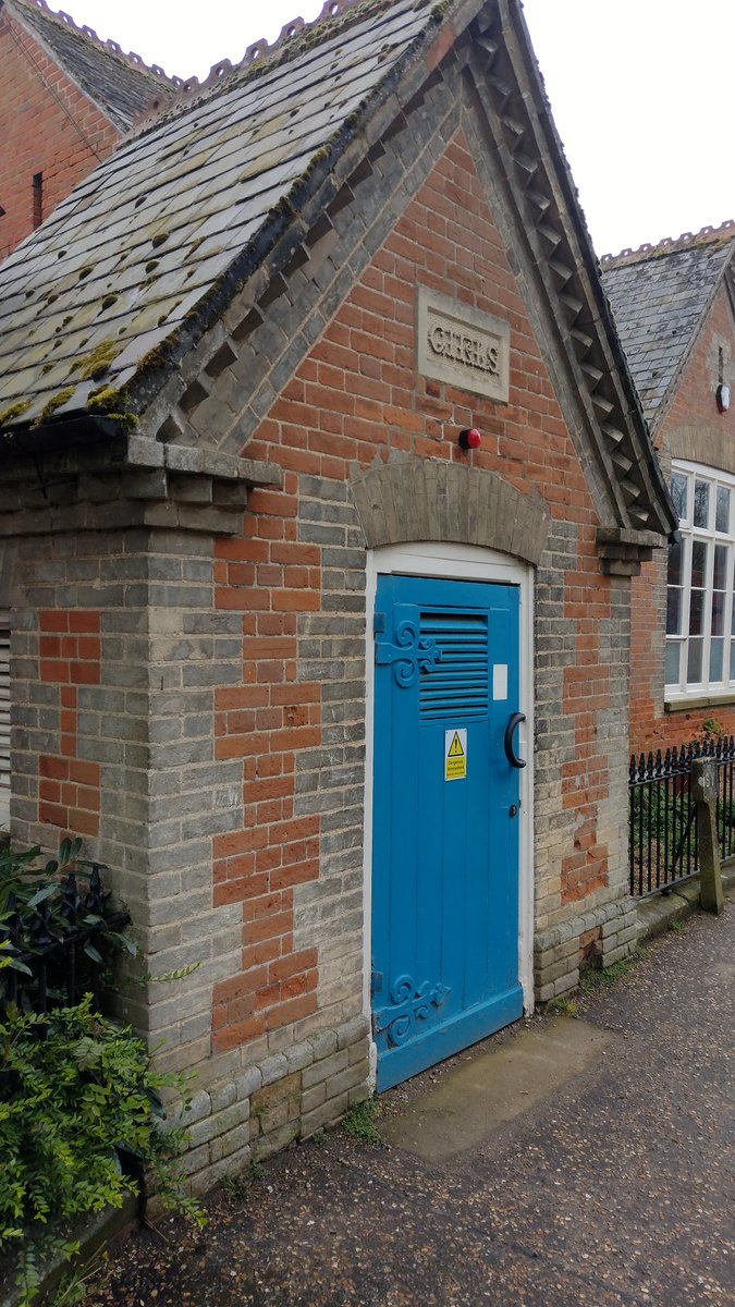 Due to the weather I just had a 1.5 mile walk round the village. This is our little school. Still with the old boys and girls entrances.