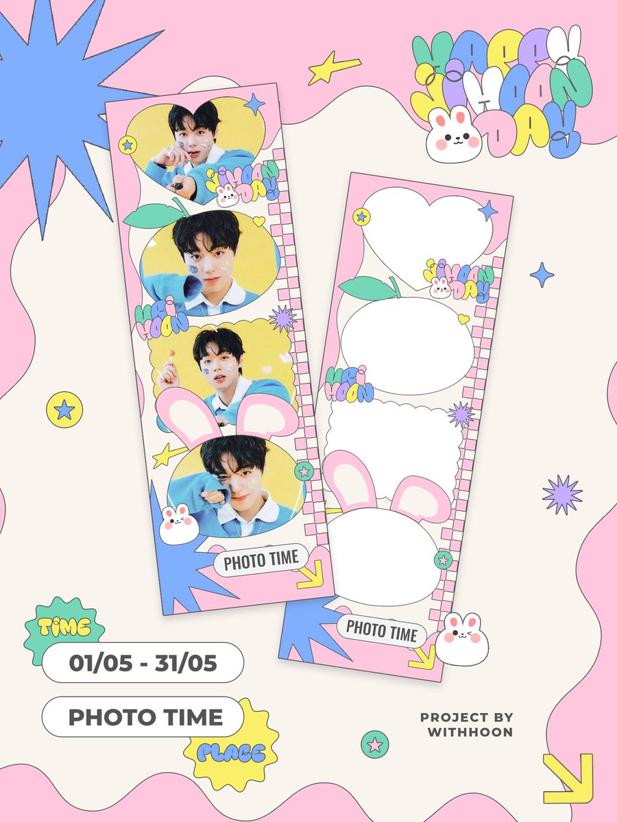 ͙⁺˚*･༓☾ 𝐇𝐀𝐏𝐏𝐘 𝐉𝐈𝐇𝐎𝐎𝐍 𝐃𝐀𝐘 ☽༓･*˚⁺‧ ͙ ➖기간: 1/5 - 31/5 ➖장소: Phototime in Vietnam (베트남 포토타임 인생네컷) ➖ 5월에 베트남에 올 예정이 있으면 꼭 지훈이 프레임와 찍고 우리 SNS 멘션해 주세요 ᥫ᭡ X: withjihoonvn Insta: withhoon529 #ParkJihoon #박지훈