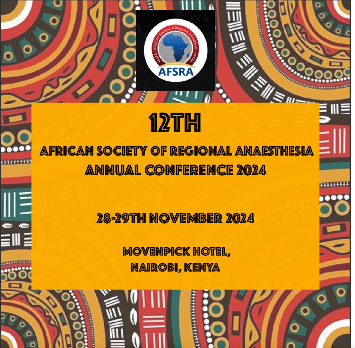 Amazing News 📣📣 #AFSRA24🚨🚨📰📰Final touches for a comprehensive program in #RegionalAnaestheia and #Pain in beautiful #Nairobi #Kenya with top international speakers and faculty from around the world 28th-29th Nov 2024 Mark your Calendar🗓️🗓️Lectures workshops and Posters💪