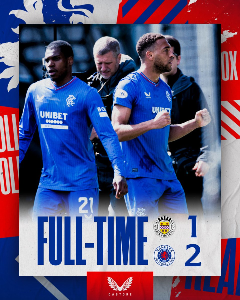 FULL-TIME: St Mirren 1-2 Rangers Three Points in Paisley 👊