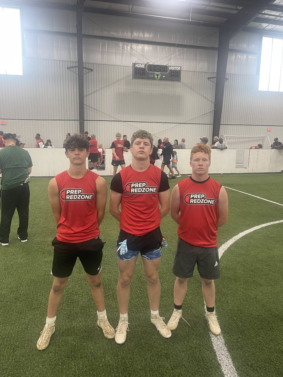 Had a great time @PrepRedzoneOK with all 3 26’s safety @JacksonPar86927 LB Sean Smith, & CB Ronny Lachepelle!! Great competition’s, drill work, being coached up & seen by college coaches. These young man got better today!!! @pocola_football @terrylsmith2323